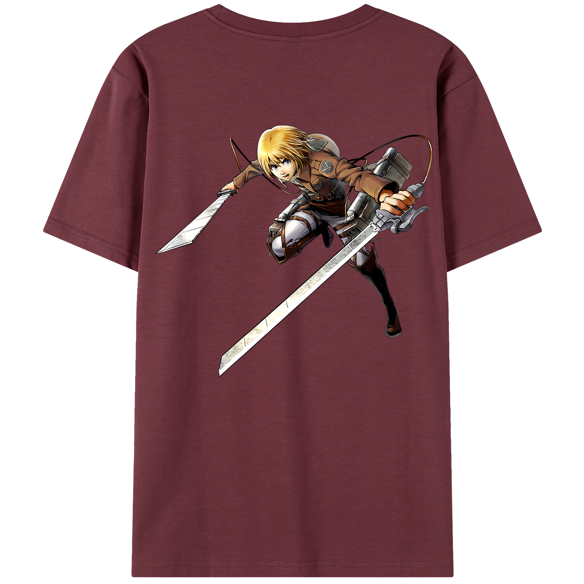 （画像用） 進撃の巨人 アルミン·アルレルト Attack on Titan Armin Arlert 綿100％半袖Tシャツ（背面プリント）